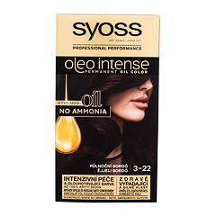 Barva na vlasy Syoss Oleo Intense Permanent Oil Color 50 ml 3-22 Midnight Bordeaux poškozená krabička