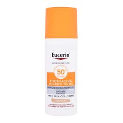 Opalovací přípravek na obličej Eucerin Sun Protection Photoaging Control Tinted Gel-Cream SPF50+ 50 ml Medium poškozená krabička