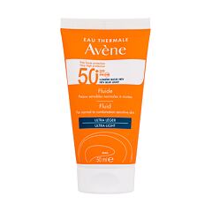 Opalovací přípravek na obličej Avene Sun Fluid SPF50+ 50 ml poškozená krabička