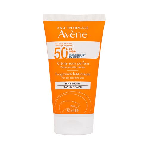 Opalovací přípravek na obličej Avene Sun Cream Invisible Finish Fragrance-Free SPF50+ 50 ml