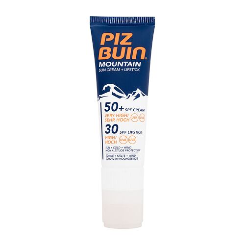 Opalovací přípravek na obličej PIZ BUIN Mountain Sun Cream + Lipstick SPF50+ 22,3 ml