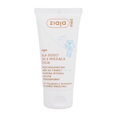 Opalovací přípravek na obličej Ziaja Med Kids Sunscreen Face Cream SPF50 50 ml