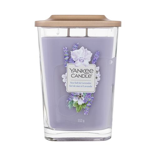 Vonná svíčka Yankee Candle Elevation Collection Sea Salt & Lavender 552 g vada zbarvení