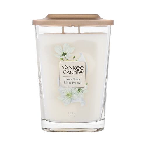 Vonná svíčka Yankee Candle Elevation Collection Sheer Linen 552 g vada zbarvení