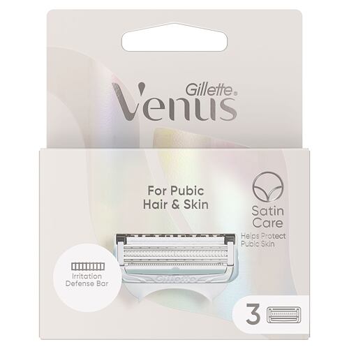 Náhradní břit Gillette Venus Satin Care For Pubic Hair & Skin 3 ks