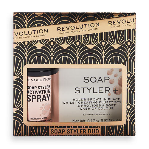 Gel a pomáda na obočí Makeup Revolution London Soap Styler+ Duo 50 ml Kazeta