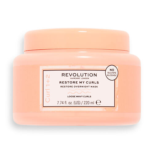 Maska na vlasy Revolution Haircare London Curl 1+2 Restore My Curls Restore Overnight Mask 220 ml