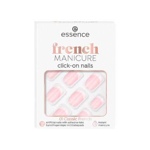 Umělé nehty Essence French Manicure Click & Go Nails 12 ks 01 Classic French