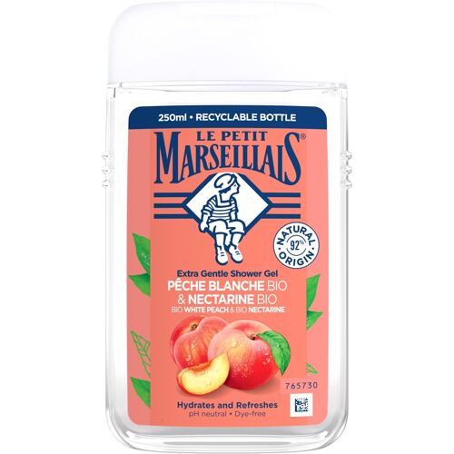 Sprchový gel Le Petit Marseillais Extra Gentle Shower Gel Organic White Peach & Organic Nectarine 250 ml