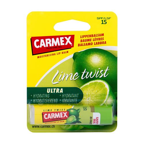 Balzám na rty Carmex Ultra Moisturising Lip Balm Lime Twist SPF15 4,25 g