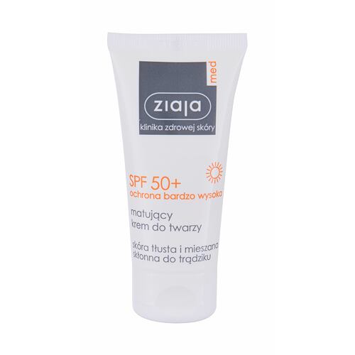 Opalovací přípravek na obličej Ziaja Med Protective Matifying SPF50+ 50 ml