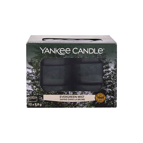 Vonná svíčka Yankee Candle Evergreen Mist 117,6 g poškozená krabička