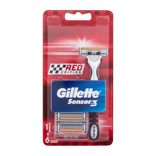 Holicí strojek Gillette Sensor3 Red Edition 1 ks poškozená krabička