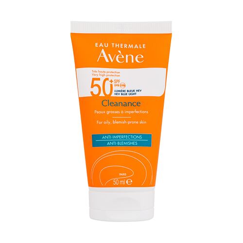 Opalovací přípravek na obličej Avene Cleanance Anti-Blemishes SPF50+ 50 ml