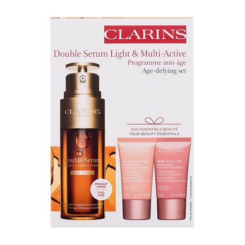 Pleťové sérum Clarins Double Serum Light & Multi-Active Age-defying Set 50 ml Kazeta