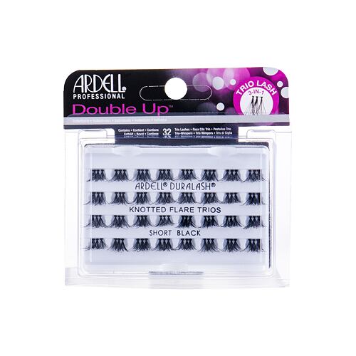 Umělé řasy Ardell Double Up  Knotted Trio Lash 32 ks Short Black