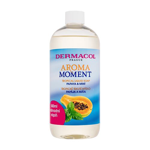 Tekuté mýdlo Dermacol Aroma Moment Papaya & Mint Tropical Liquid Soap Náplň 500 ml