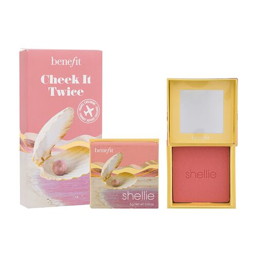 Tvářenka Benefit Shellie Blush Cheek It Twice 6 g Warm Seashell-Pink Kazeta