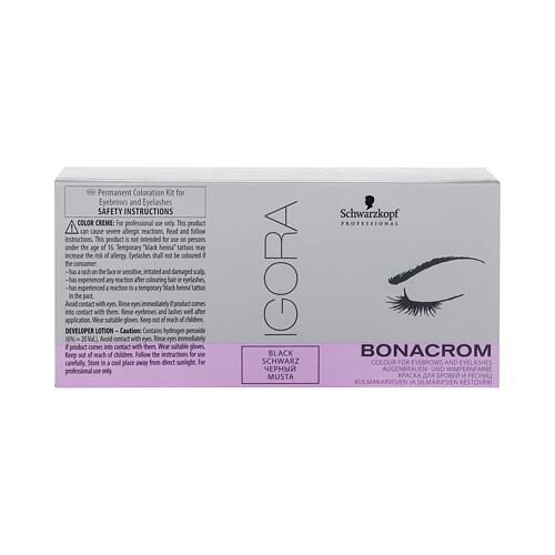 Barva na obočí Schwarzkopf Professional Igora Bonacrom 15 ml Black poškozená krabička