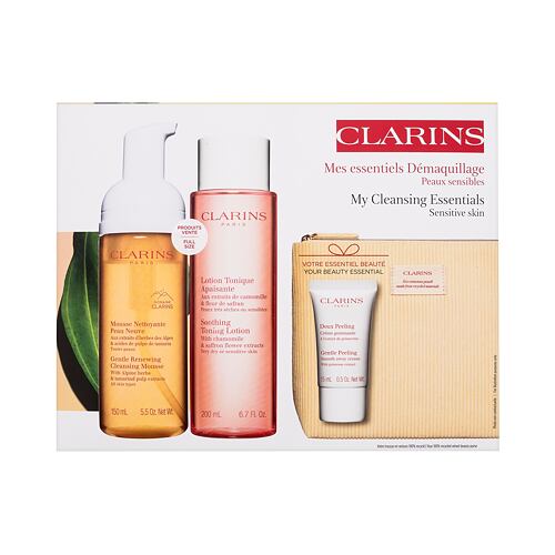 Čisticí pěna Clarins My Cleansing Essentials Sensitive Skin 150 ml poškozená krabička Kazeta