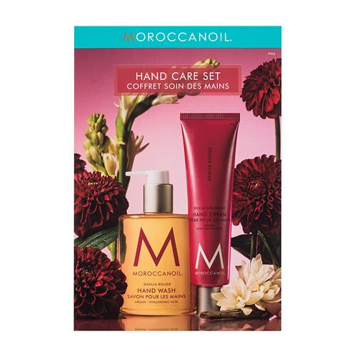 Tekuté mýdlo Moroccanoil Dahlia Rouge Hand Care Set 360 ml Kazeta