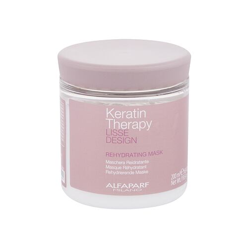 Maska na vlasy ALFAPARF MILANO Keratin Therapy Lisse Design Rehydrating 200 ml poškozený obal