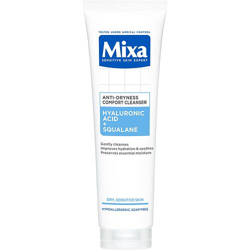 Čisticí gel Mixa Hyaluronic Acid + Squalane Anti-Dryness Comfort Cleanser 150 ml