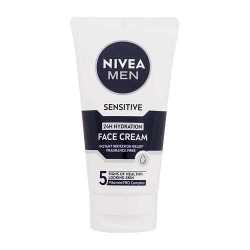 Denní pleťový krém Nivea Men Sensitive 24H Hydration Face Cream 75 ml