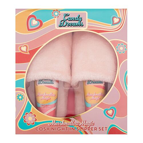 Sprchový krém Xpel Candy Dreams Marshmallow Magic Cosy Night In Slipper Set 100 ml Kazeta