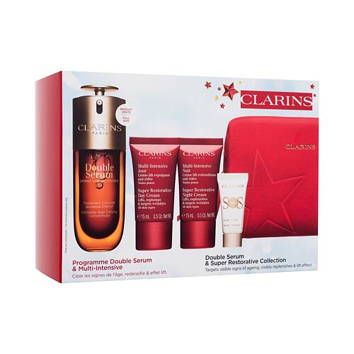 Pleťové sérum Clarins Double Serum & Super Restorative Collection 50 ml Kazeta