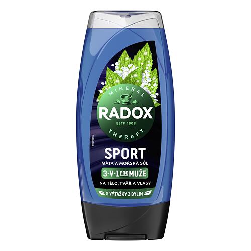 Sprchový gel Radox Sport Mint And Sea Salt 3-in-1 Shower Gel 225 ml