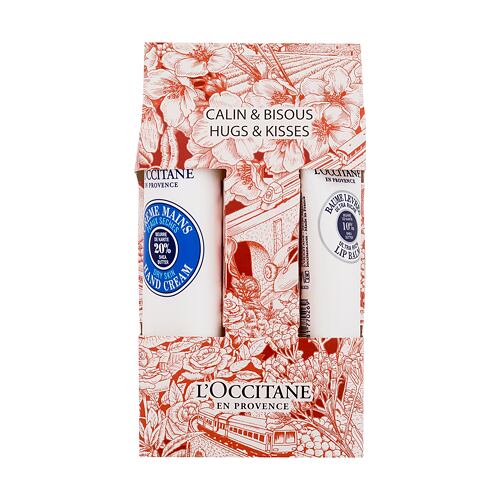 Krém na ruce L'Occitane Shea Butter Hugs & Kisses 30 ml Kazeta