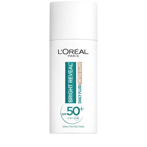 Denní pleťový krém L'Oréal Paris Bright Reveal Daily Fluid Tinted Glow SPF50+ 50 ml