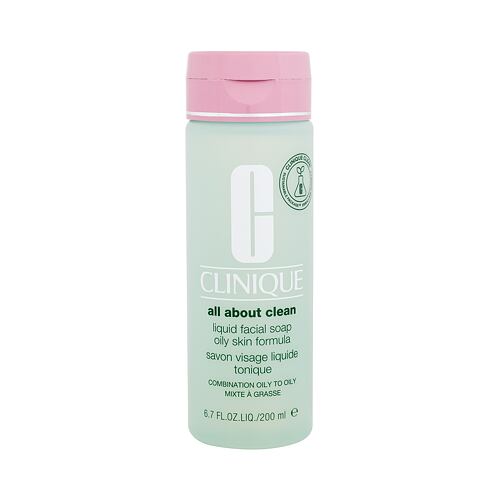 Čisticí mýdlo Clinique All About Clean Liquid Facial Soap Oily Skin Formula 200 ml