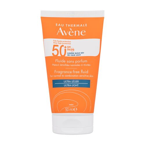 Opalovací přípravek na obličej Avene Sun Fragrance-Free Fluid Ultra-Light SPF50+ 50 ml