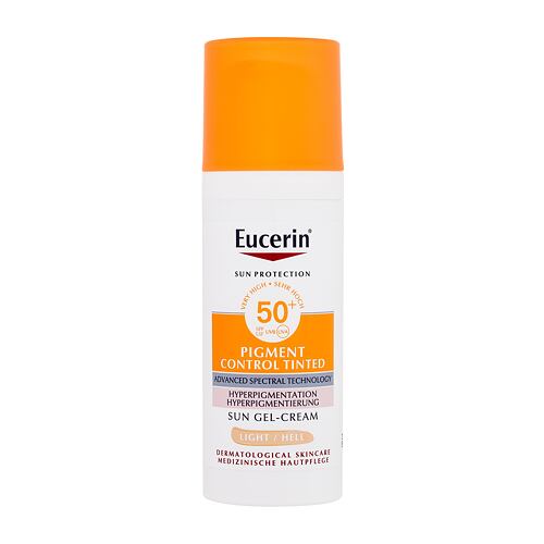 Opalovací přípravek na obličej Eucerin Sun Protection Pigment Control Tinted Gel-Cream SPF50+ 50 ml Light