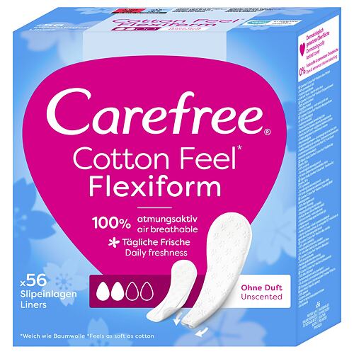 Slipová vložka Carefree Cotton Feel Flexiform 56 ks