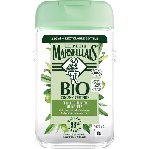 Sprchový gel Le Petit Marseillais Bio Organic Certified Olive Leaf Refreshing Shower Gel 250 ml