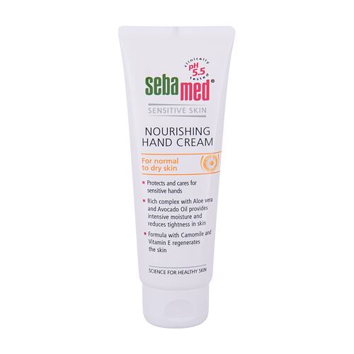 Krém na ruce SebaMed Sensitive Skin Nourishing 75 ml poškozená krabička