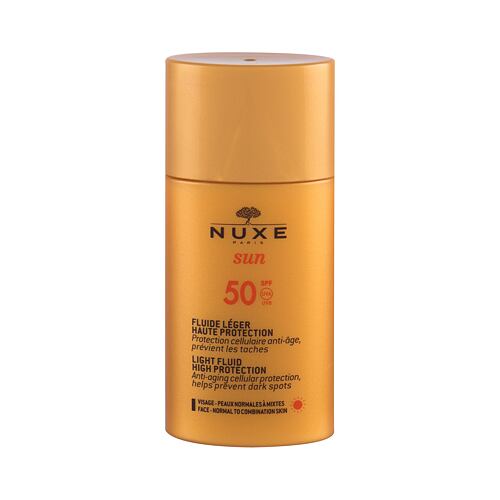Opalovací přípravek na obličej NUXE Sun Light Fluid SPF50 50 ml bez krabičky
