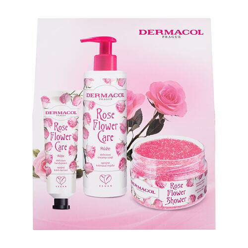 Tekuté mýdlo Dermacol Rose Flower 250 ml poškozená krabička Kazeta