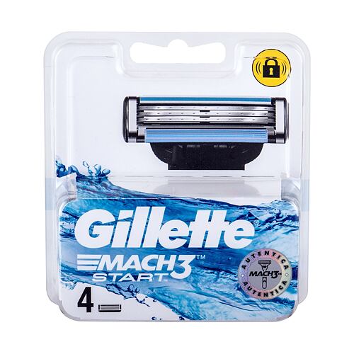 Náhradní břit Gillette Mach3 Start 4 ks poškozená krabička