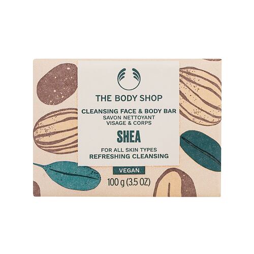 Tuhé mýdlo The Body Shop Shea Cleansing Face & Body Bar 100 g