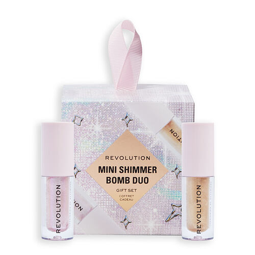 Lesk na rty Makeup Revolution London Mini Shimmer Bomb Duo 1,4 ml Kazeta