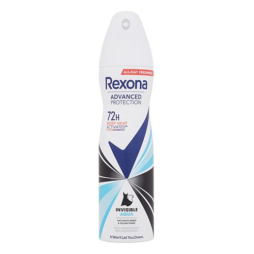 Antiperspirant Rexona Advanced Protection Invisible Aqua 72H 150 ml