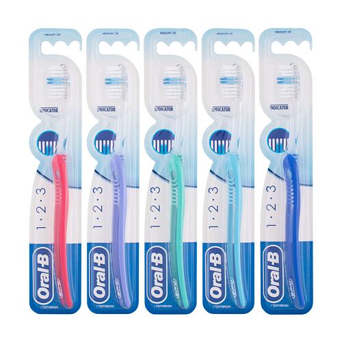 Klasický zubní kartáček Oral-B 1-2-3 Indicator Medium 1 ks