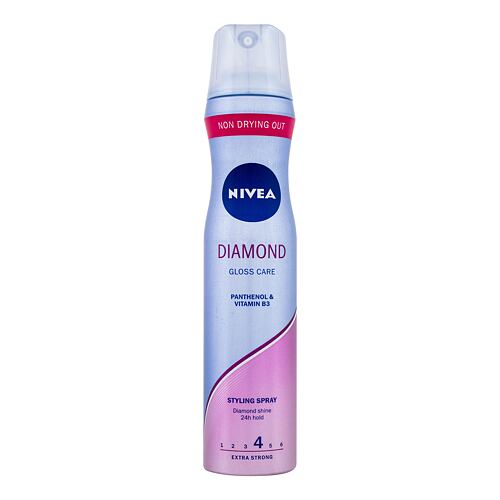 Lak na vlasy Nivea Diamond Gloss Care 250 ml poškozený flakon