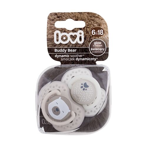 Dudlík LOVI Buddy Bear Dynamic Soother 6-18m 2 ks