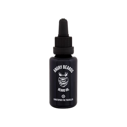 Olej na vousy Angry Beards Beard Oil Christopher The Traveller 30 ml poškozená krabička