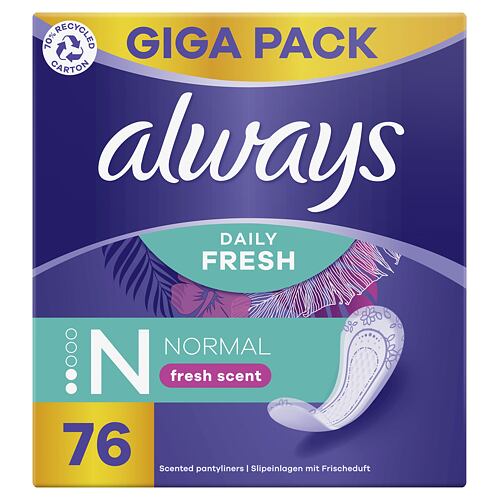 Slipová vložka Always Daily Fresh Normal Fresh Scent 76 ks